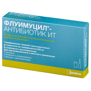 Флуимуцил-антибиотик ИТ лиофилизат